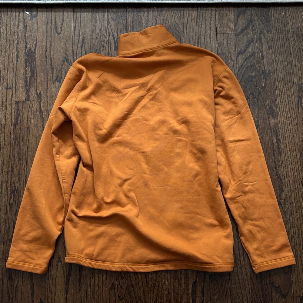 Patagonia Baselayer Capilene Orange Longsleeve Pullover Quarter Zip - Picture 3 of 3